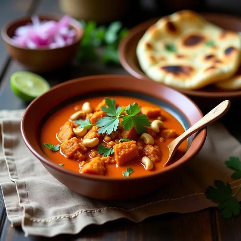 Pulled Jackfruit al Curry con Pan Naan Sin Gluten: Receta India Vegana y Picante