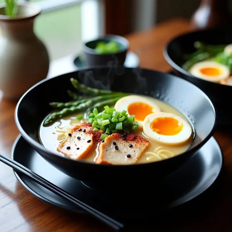 Ramen de Misoz con Pollo y Espárragos: Receta Japonesa de Invierno en Olla Rápida