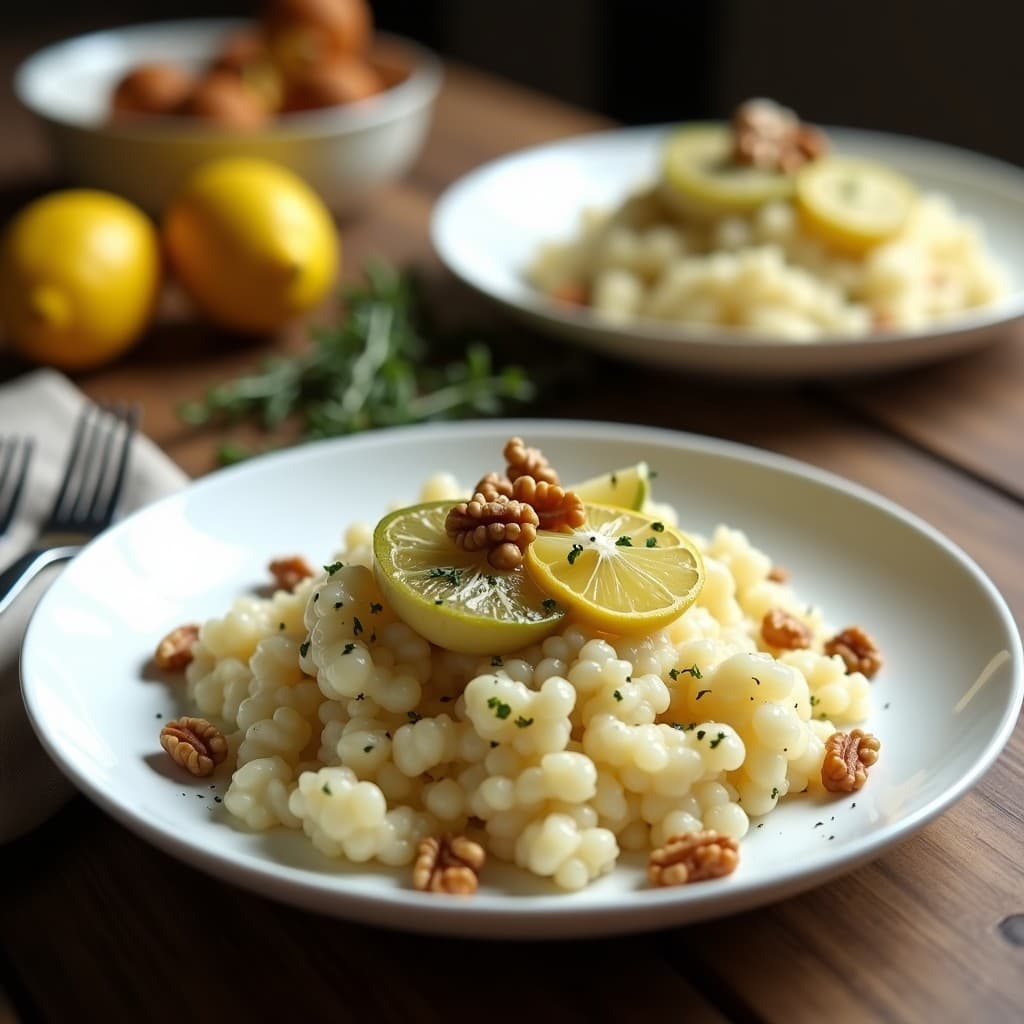 Risotto de Coliflor y Alcachofas: Receta Keto en Airfryer con Queso Pecorino y Nueces
