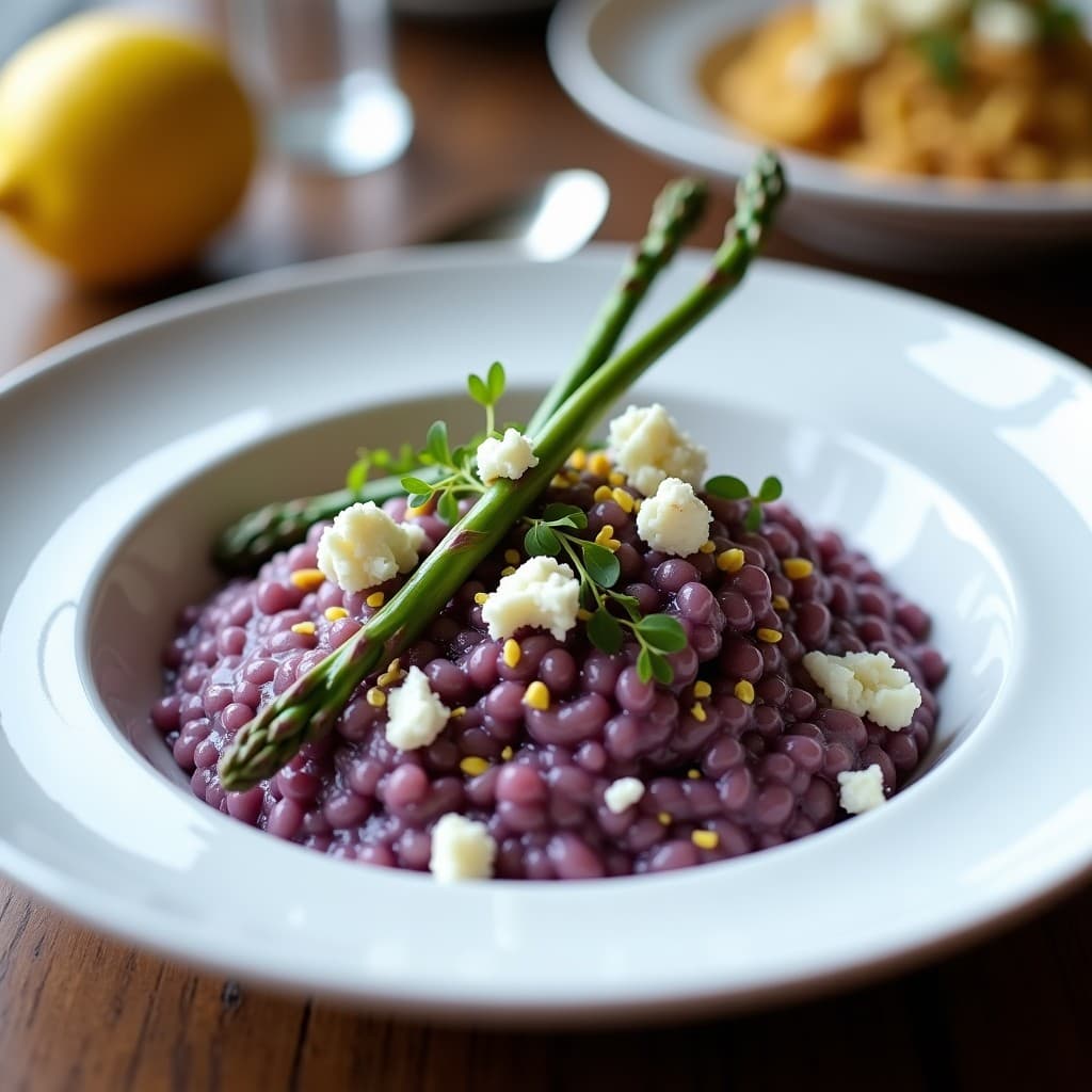 Risotto de Espárragos Morados y Queso de Cabra: Receta en Airfryer con Toque Gourmet
