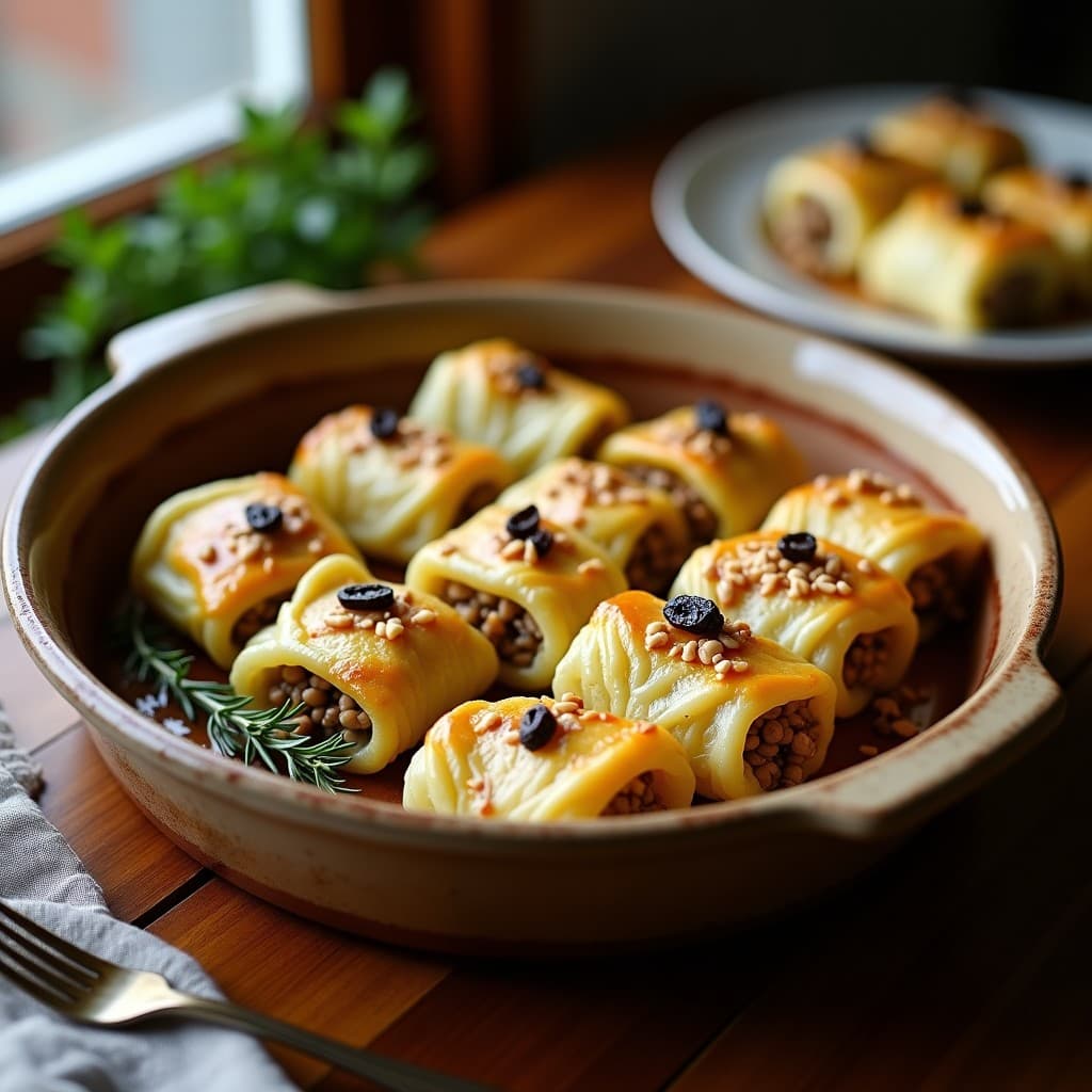 Rollitos de Berza Rellenos de Arroz Salvaje y Champiñones: Receta Allezana Sin Gluten