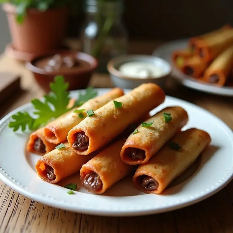 Rollitos de Spring Roll de Nutella y Plátano Fritos: La Tentación Dulce que No Podrás Resistir
