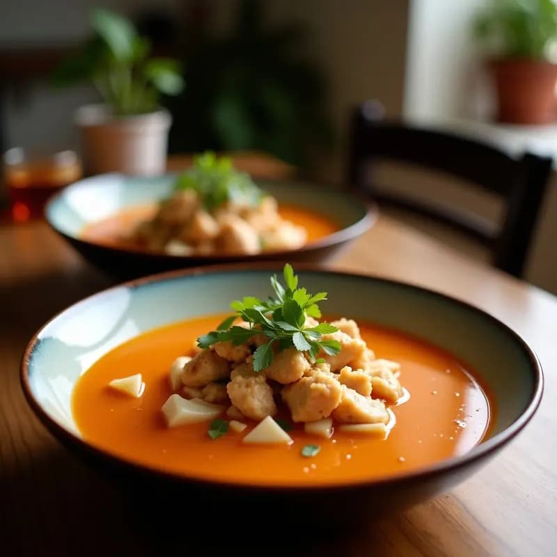 Samgyetang Coreano con Pollo y Ginseng: Sopa Reconfortante Alta en Proteína