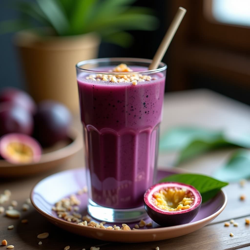 Smoothie de Açaí y Guaraná: Bebida Energizante Brasileña con Toque Amazonico