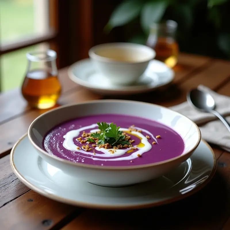 Sopa de Coliflor Morada y Azafrán: Receta Persa Antiinflamatoria en Olla Express