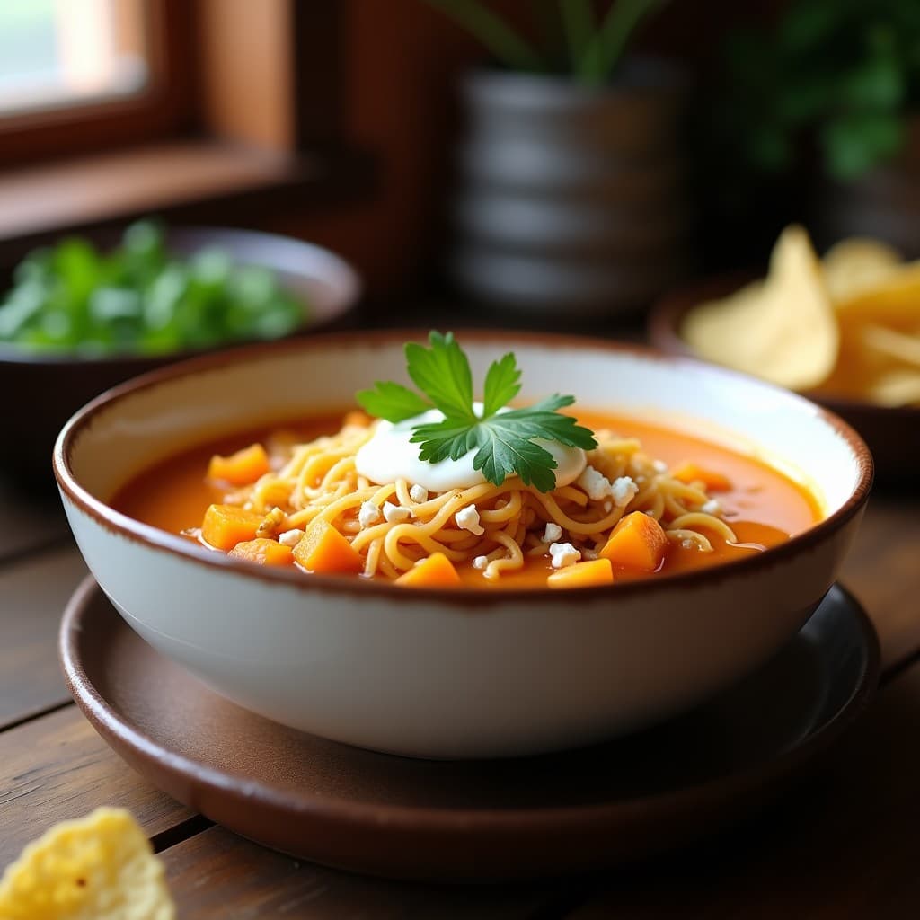 Sopa de Fideo con Chipotle y Calabaza: Receta Mexicana Picante en Olla Express