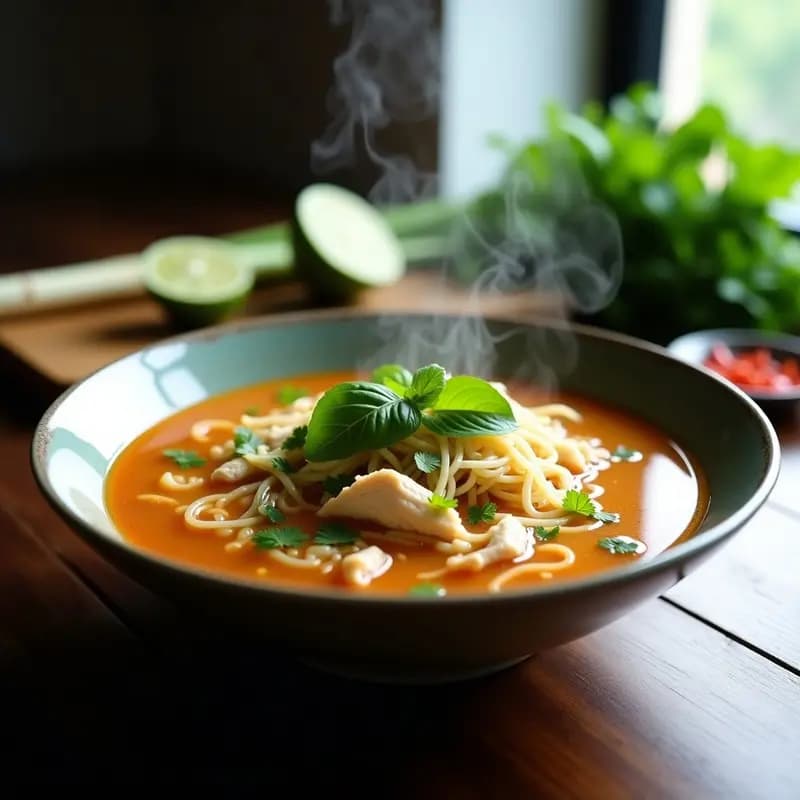 Sopa de Fideos con Pollo y Jengibre: Receta Chino-Tailandesa contra el Resfriado