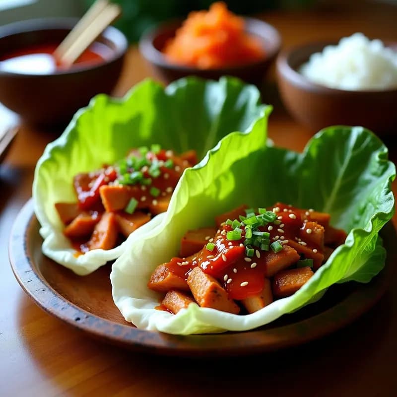 Ssamjang Coreano con Cerdo Desmenuzado y Lechuga: Receta Picante en Olla Lenta y para Compartir