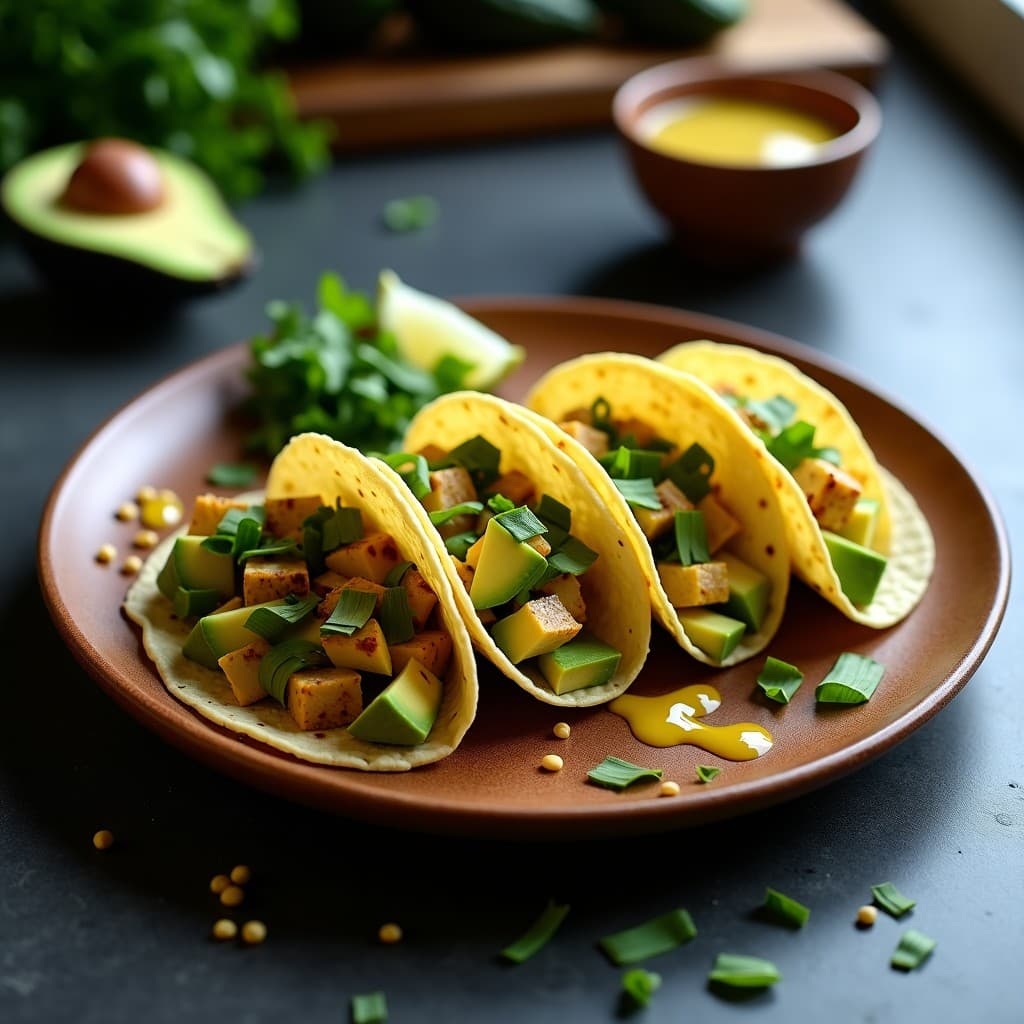 Tacos de Camelina y Aguacate con Salsa de Yuzu: Receta Vegana y Omega-3 en Airfryer