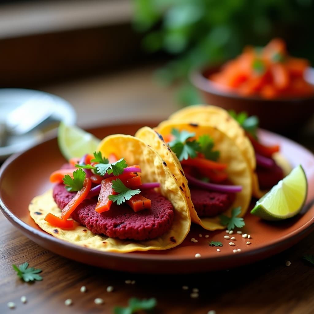 Tacos de Chorizo Vegano y Kimchi: Receta Coreana en Airfryer con Toque Picante