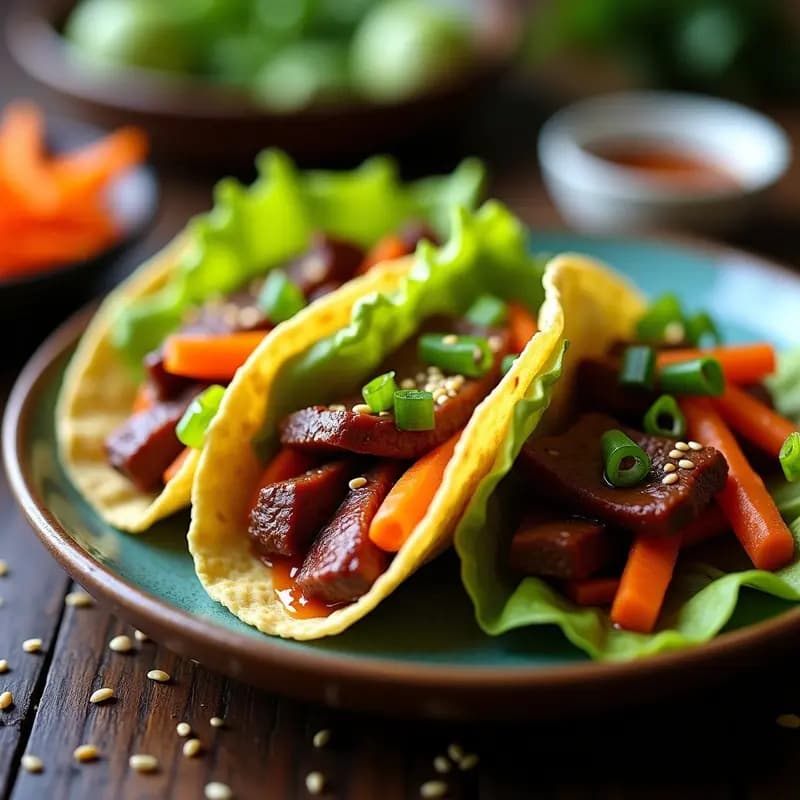 Tacos Coreanos de Carne de Res Marada en Salsa Gochujang: Receta Fusion Picante