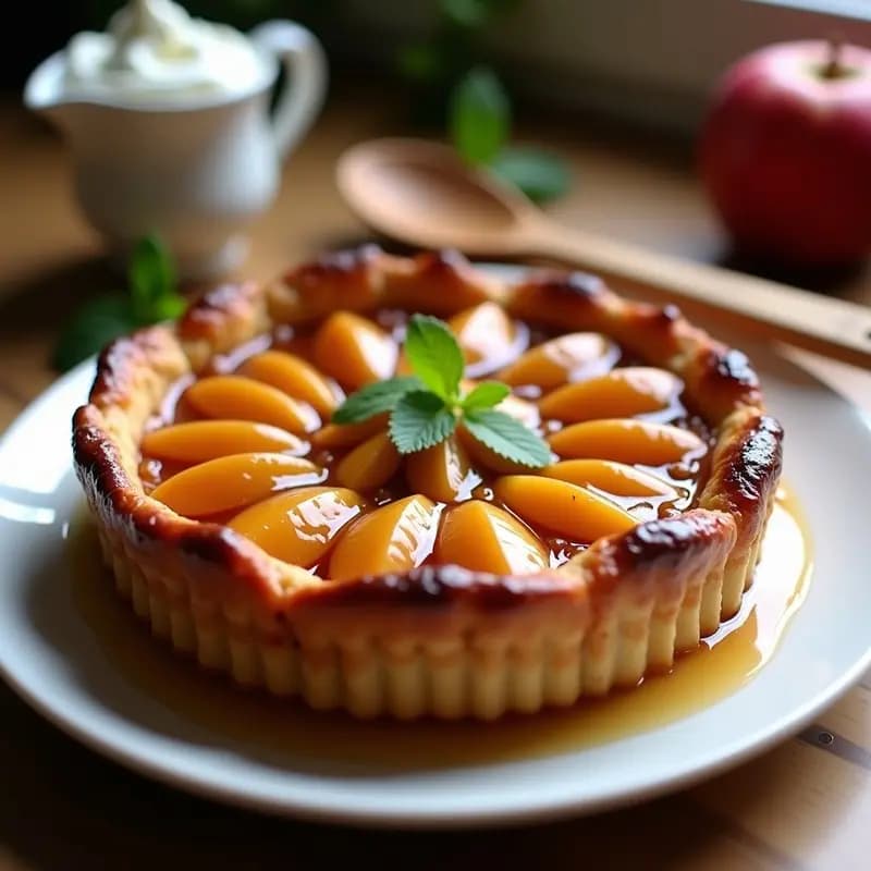 Tarta Tatin de Manzanas y Sidra: Postre Francés Sin Azúcar con Eritritol