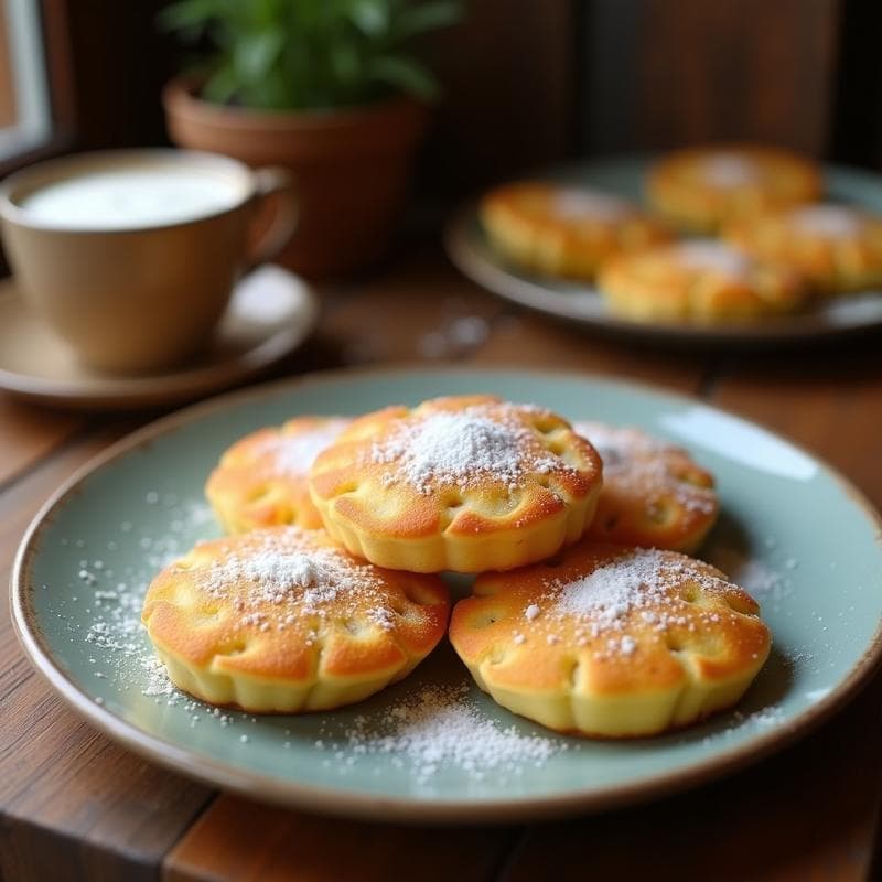 Tartaletas de avena tostada con relleno de crema de cacahuete oscura y especias metálicas, decoradas con hojuelas de cacahuete dorado, servidas en moldes de silicona brillante sobre una mesa de mármol negro.