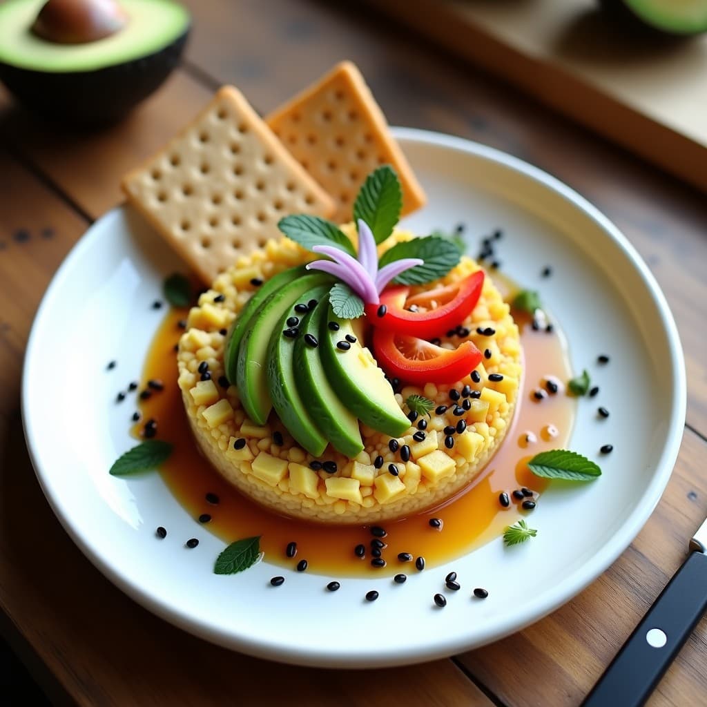 Tartar de Jackfruit con Aguacate y Salsa de Tamarindo: Receta Vegana Gourmet y Alta en Fibra