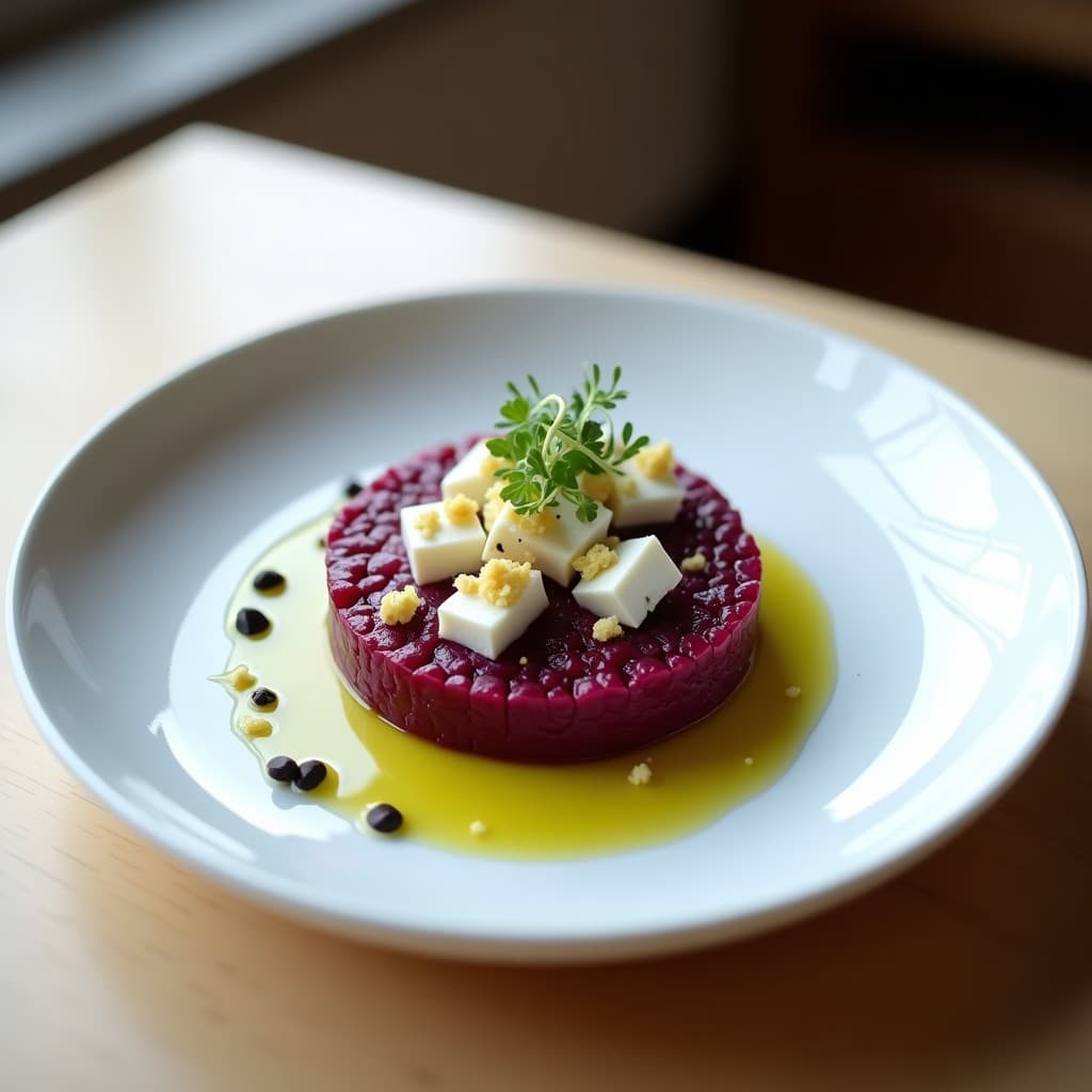 Tartar de Remolacha y Queso de Almendras: Entrante Crudivegano con Toque de Jengibre