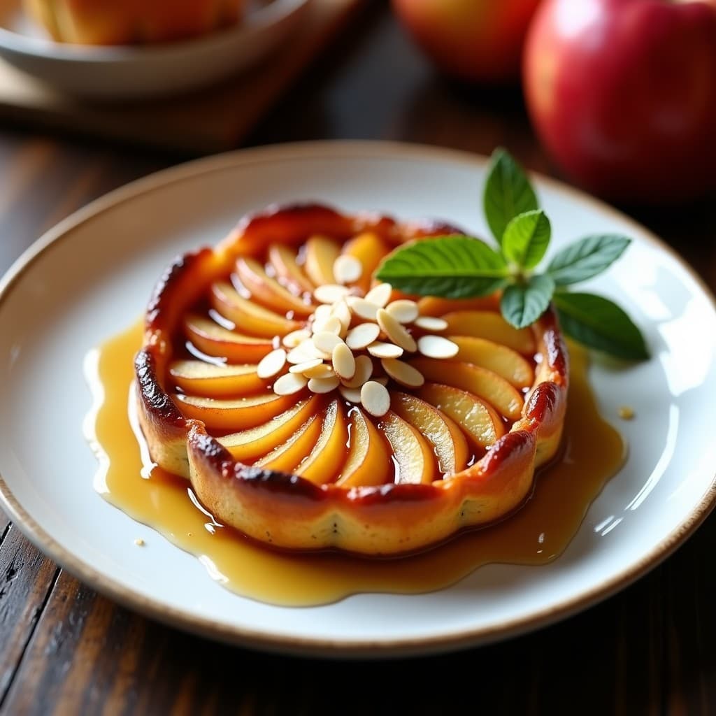 Tatin de Manzana y Miso: Postre Francés con Umami en 30 Minutos Sin Horno