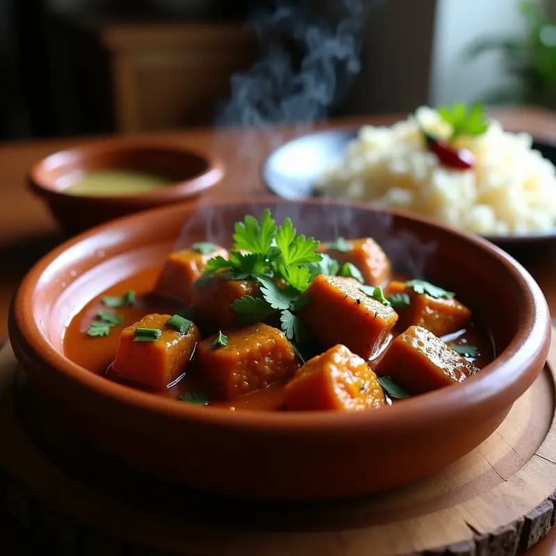 Tikam Garu Nepalí con Cordero y Especias: Receta Picante en Olla Express