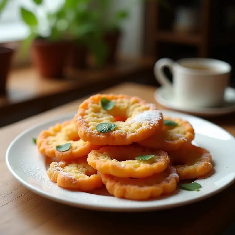 Plato blanco con torrijas de pan duro doradas y crujientes, bañadas en miel dorada, servidas sobre papel absorbente con una rama de canela al lado. Receta tradicional de Semana Santa económica.