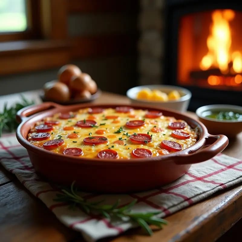 Torte de Papas y Chorizo Colorado: Receta Argentina de Montaña