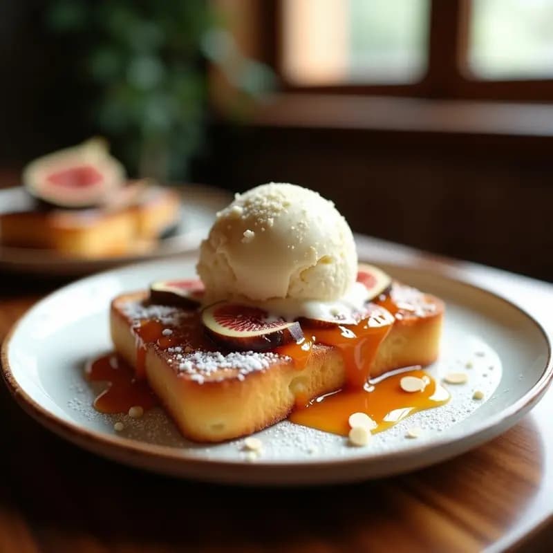 Tostada de Pan Brioche con Foie Gras, Mermelada de Higos y Helado de Vainilla: Dulce y Salado en un Solo Bocado