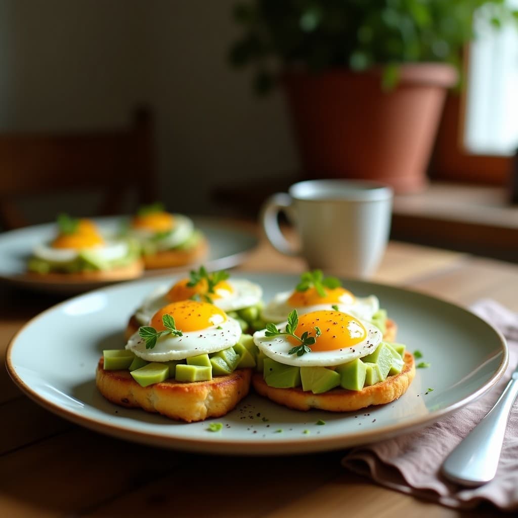 Tostadas de Pan de Coliflor con Aguacate y Huevos de Codorniz: Desayuno Keto en 10 Minutos