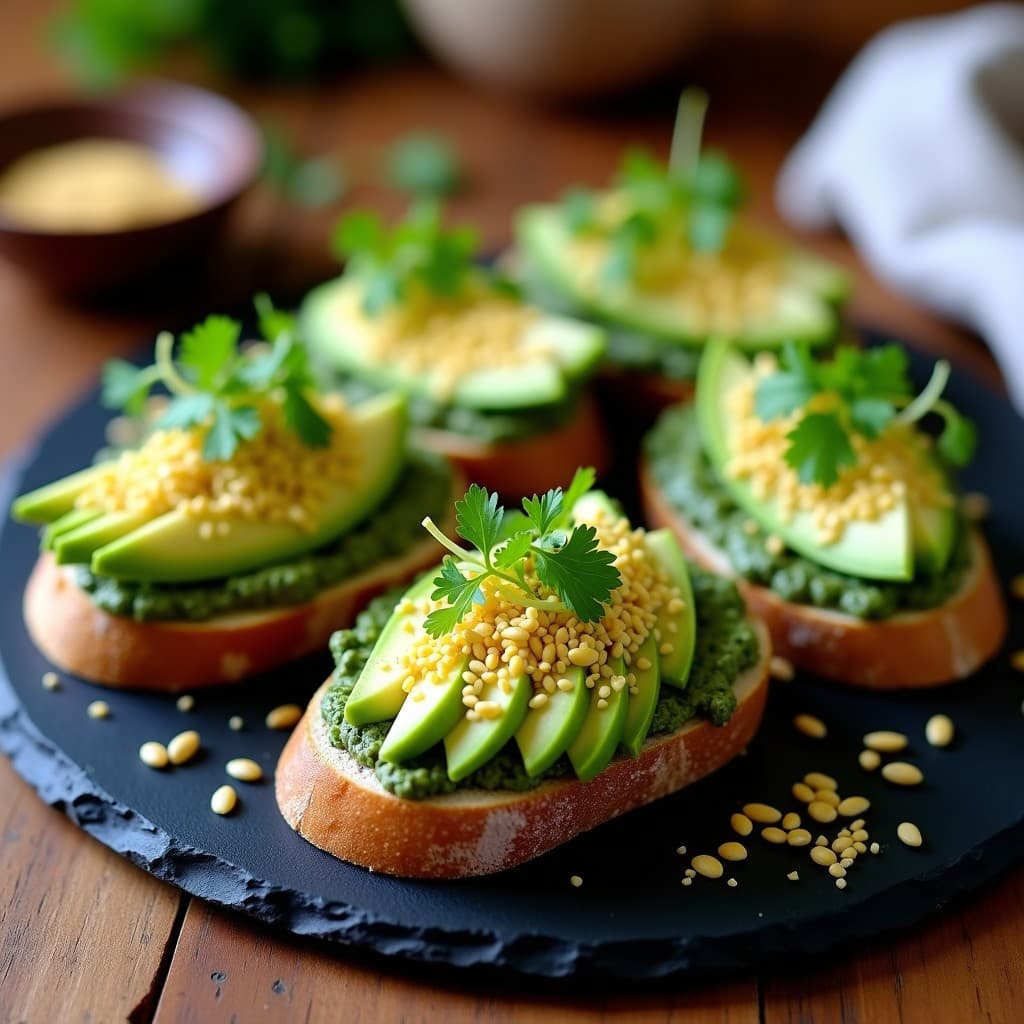 Tostadas de Pan de Semillas con Paté de Algas Nori y Aguacate: Receta Vegana y Crudivegana