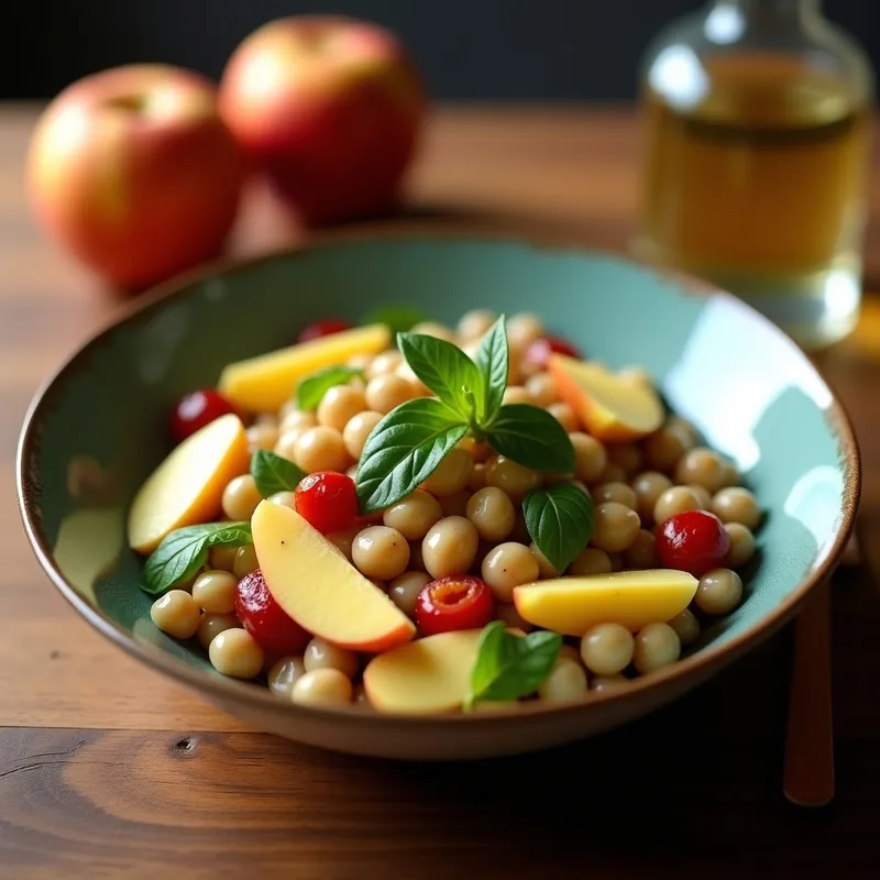 Ensalada Tibia de Lentejas, Manzana y Nueces