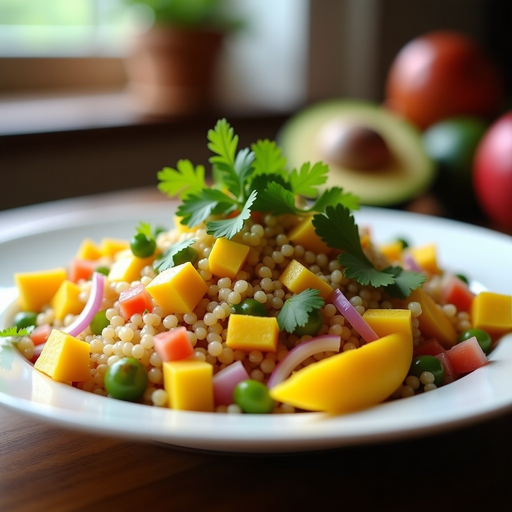 Ensalada de Quinoa y Mango en 20 Minutos: Receta Fresca y Saludable