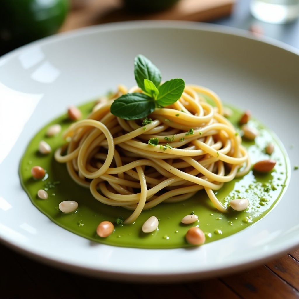 Pasta Integral con Pesto de Aguacate y Nueces: Receta Cremosa en 15 Minutos