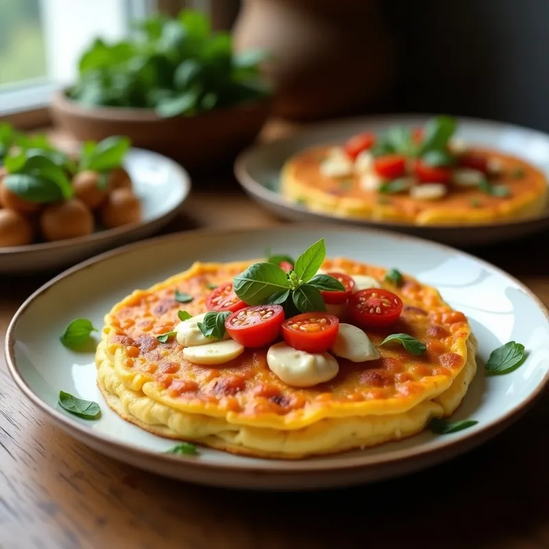 Tortilla Francesa Vegana de Harina de Garbanzo