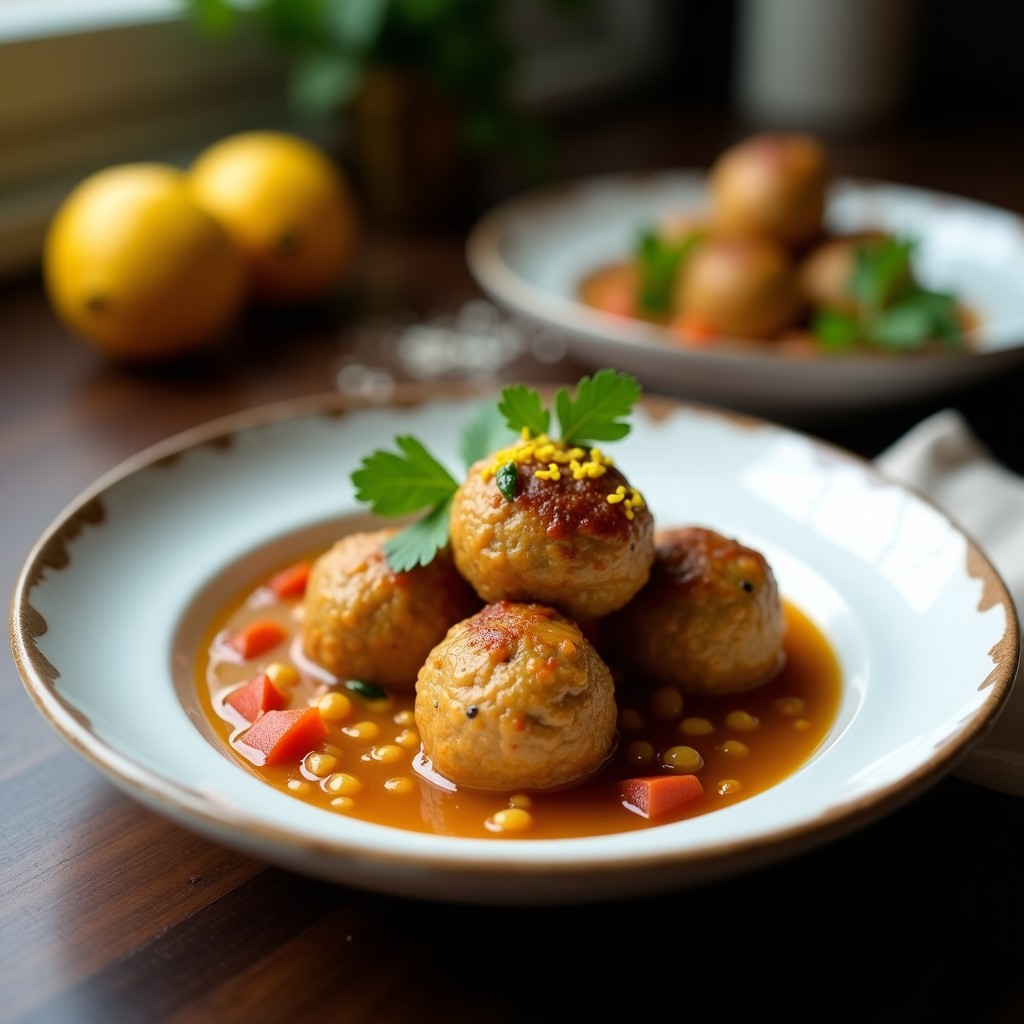 Albóndigas de Lentejas Rojas y Cebada: Receta en Olla Exprés Alta en Hierro
