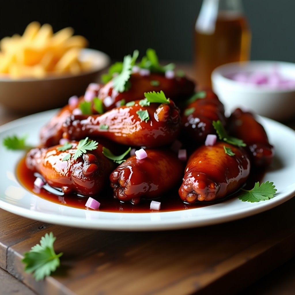 Alitas de Pollo al BBQ con Miel de Agave: Receta en Olla Express Sin Aceite