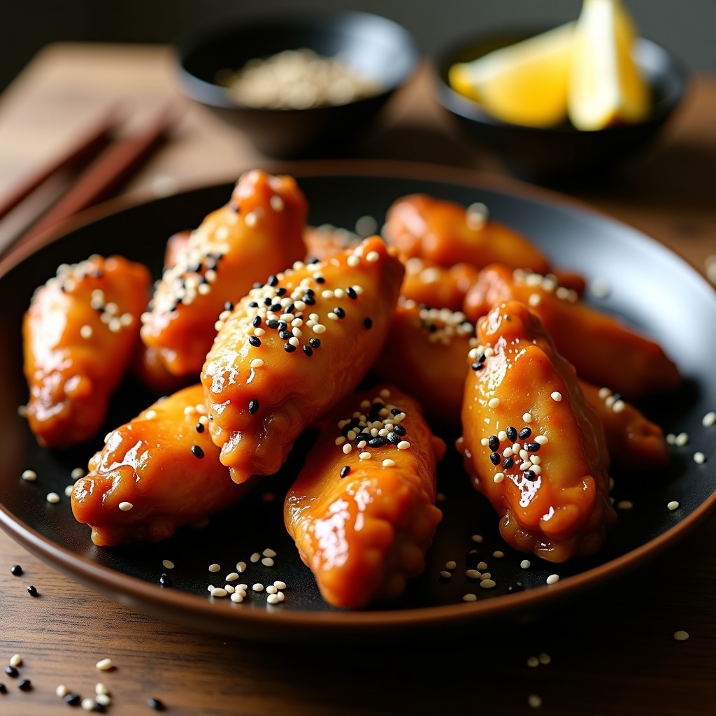 Alitas de Pollo al Miso Blanco y Sésamo: Receta Japonesa en Airfryer con Glaseado Brillante