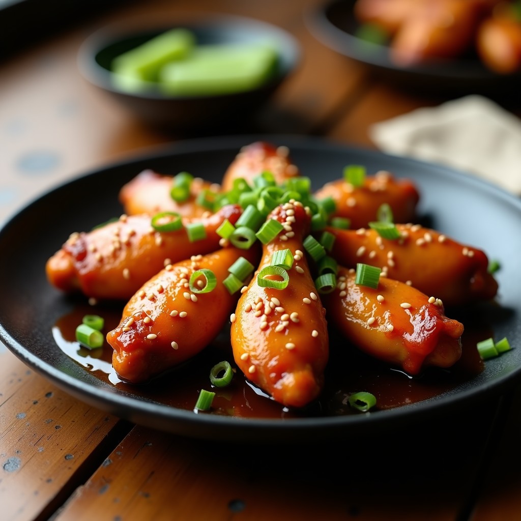 Alitas de Pollo al Miso y Miel: Receta Japonesa Pegajosa en Airfryer