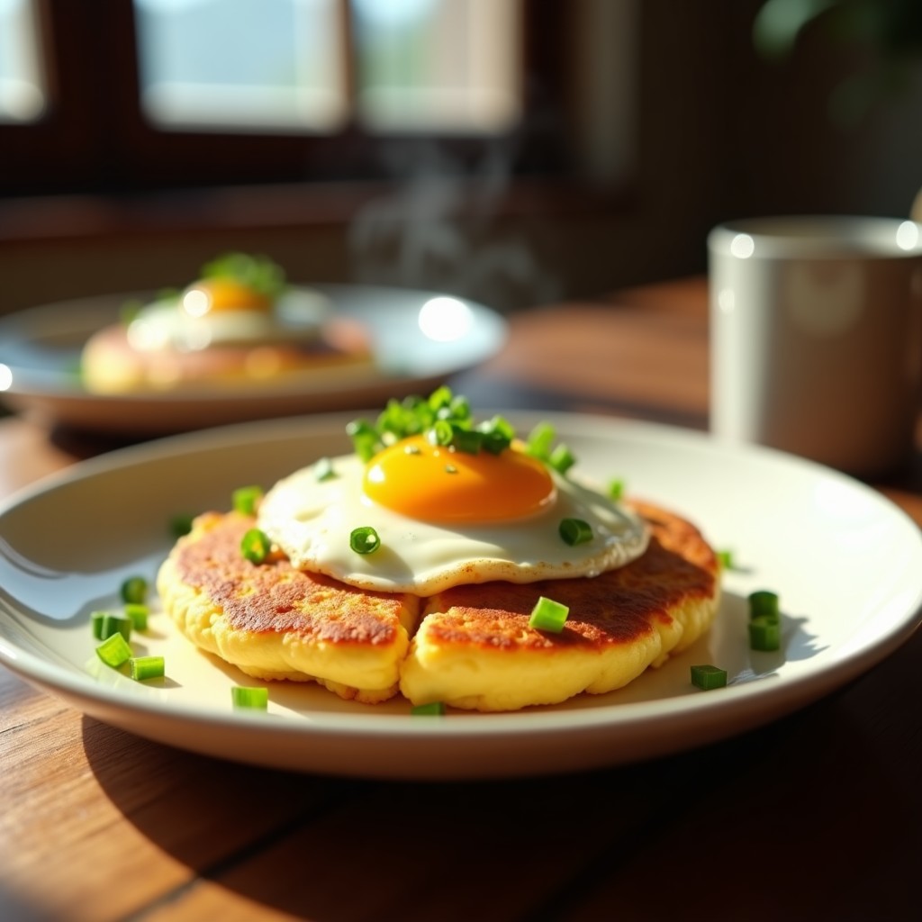 Arepa de Choclo y Queso con Huevo Poché: Desayuno Colombiano Alta en Proteína en 20 Minutos