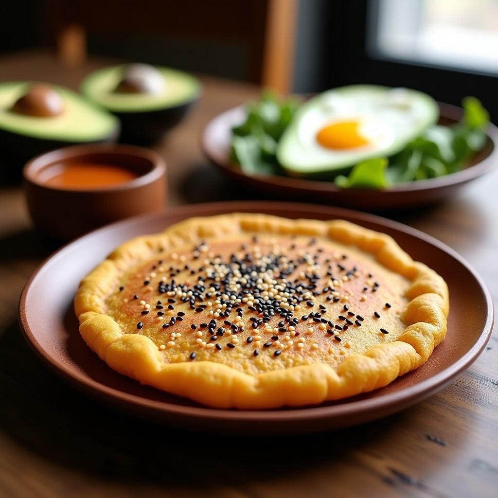 Arepa de Ñame y Algarroba de Ajonjolí: Receta Colombiana Sin Gluten en Airfryer