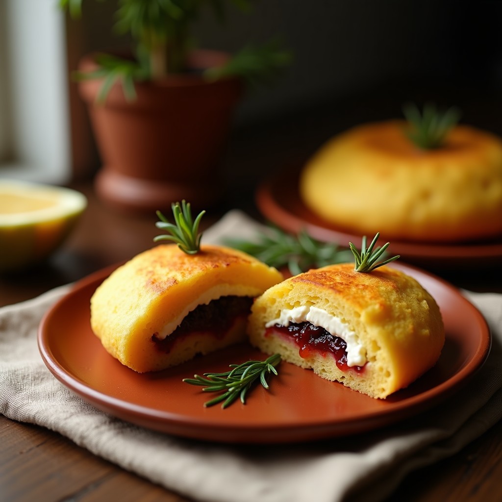 Arepa de Ñame Rellena de Queso de Cabra y Mermelada de Higo: Receta Venezolana Sin Gluten