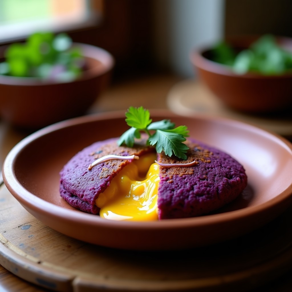 Arepa de Yuca Morada y Queso de Añejo: Receta Colombiana Sin Gluten en Airfryer