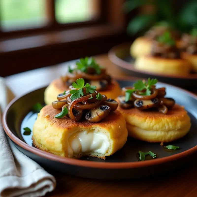 Arepas de Yuca Rellenas de Queso de Cashew y Champiñones: Receta Venezolana Vegana