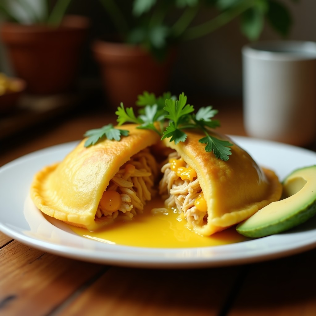Arepo de Yuca Relleno de Pollo y Queso: Desayuno Colombiano Keto en Olla Exprés