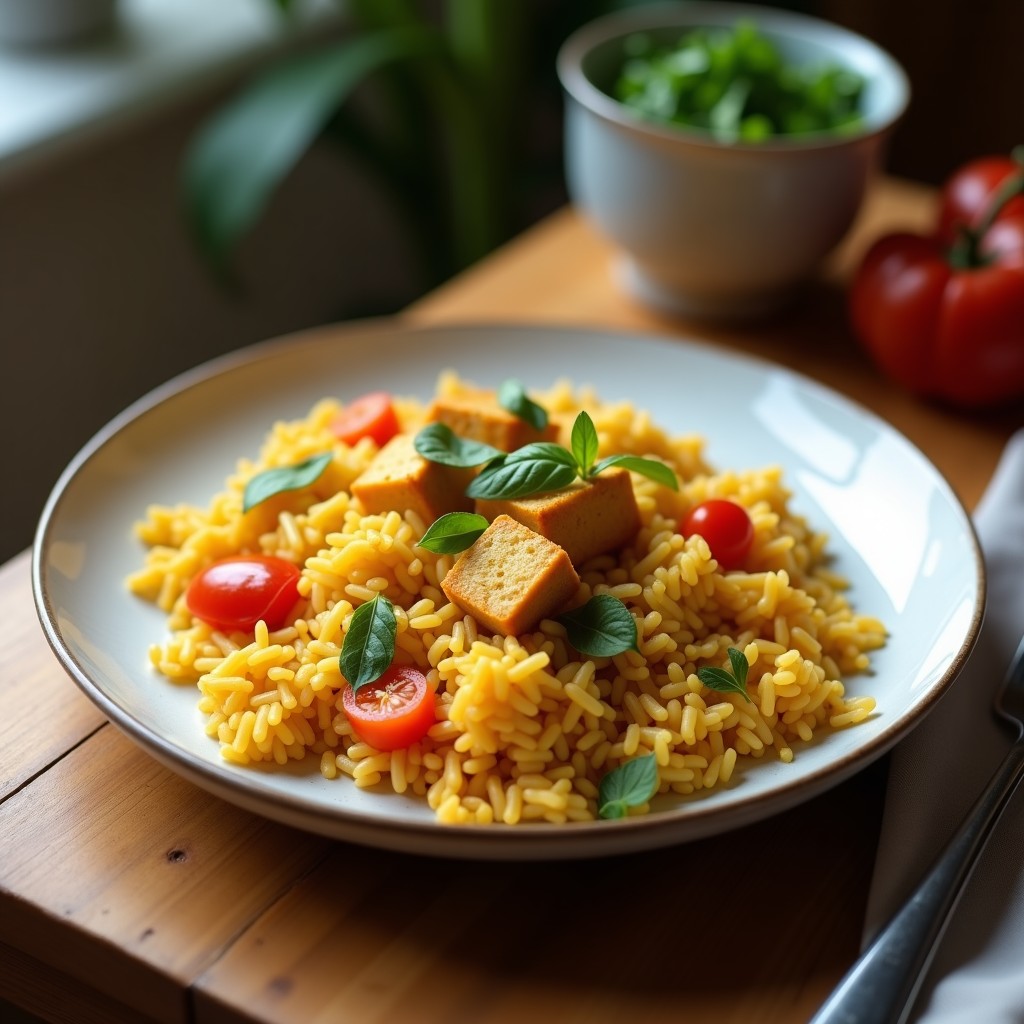 Arroz Frito con Tofu y Vegetales al Curry: Receta Vegana en Wok y Ultra Sabrosa