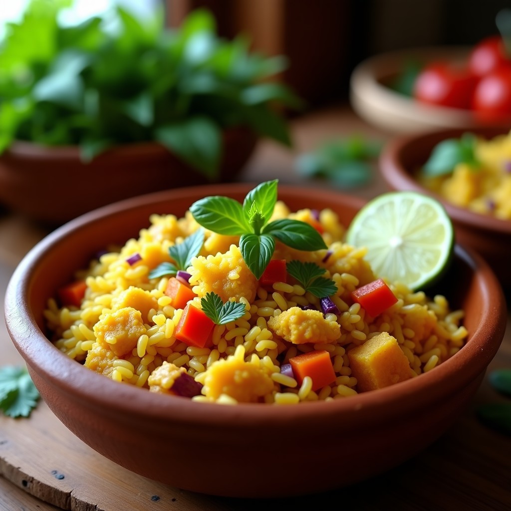 Arroz con Pollo y Curry: Receta Colombiana en Olla Lenta con Toque Exótico