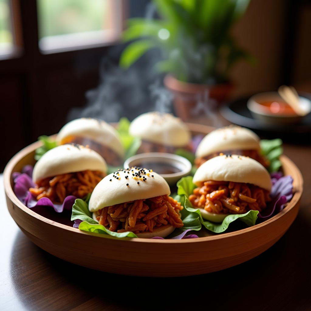 Bao Vegano de Jackfruit y Salsa Hoisin: Receta China en Thermomix con Toque Ahumado