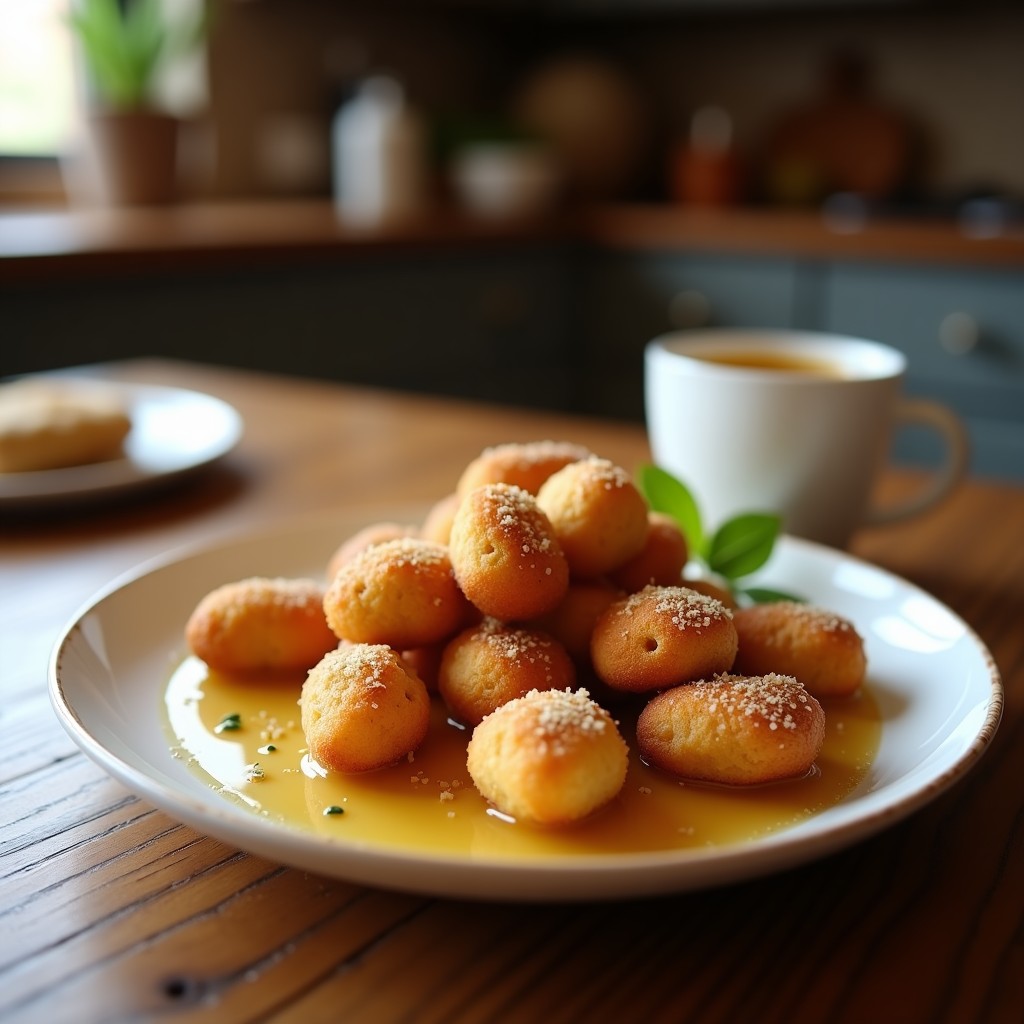 Barritas energéticas de avena y semillas de chía con miel apiladas en un plato de madera rústico, con semillas de chía y almendras fileteadas esparcidas alrededor. Receta sin horno, ideal para desayuno o snack saludable.