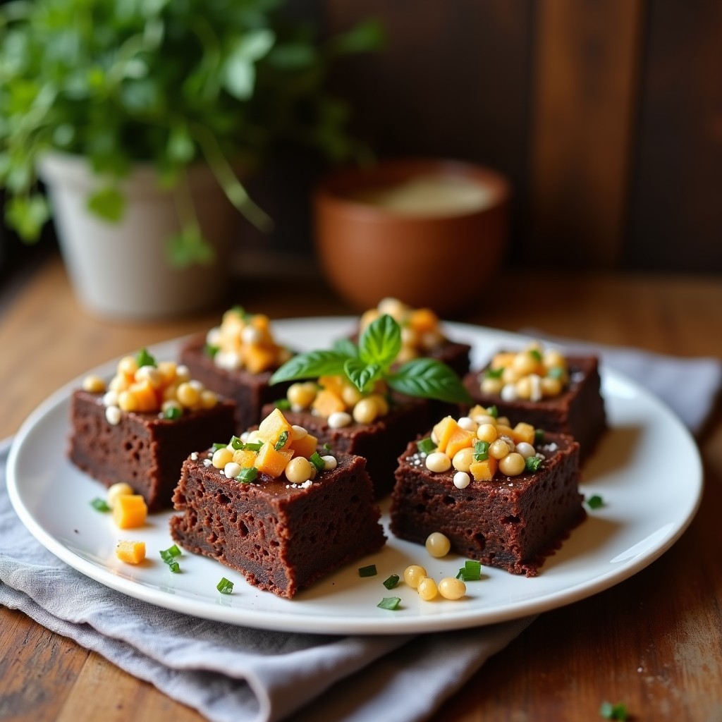 Barritas de chocolate negro con copos de algas nori y semillas de sésamo tostadas, cortadas en porciones rectangulares sobre papel de hornear. Snack keto con toque marino y textura crujiente.