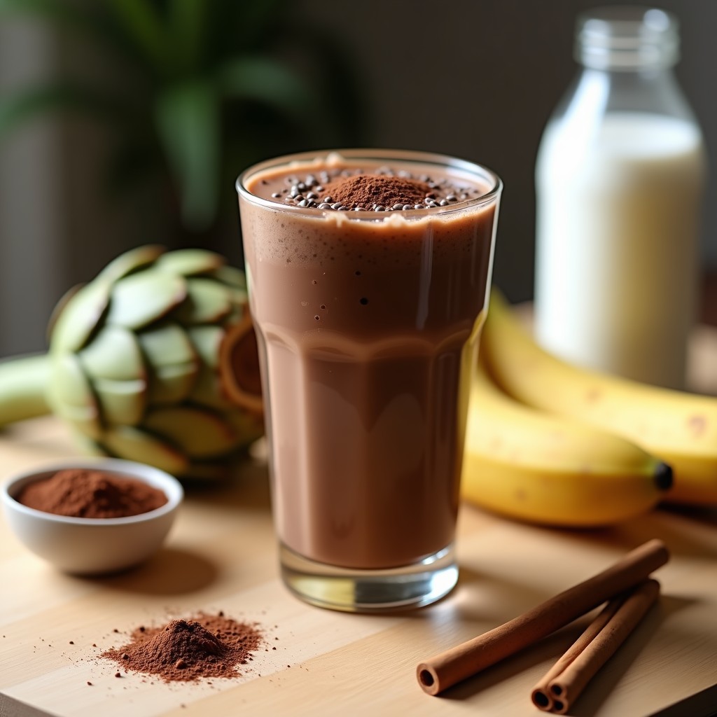 Batido de Cacao y Alcachofa: Bebida Detox y Digestiva en 5 Minutos