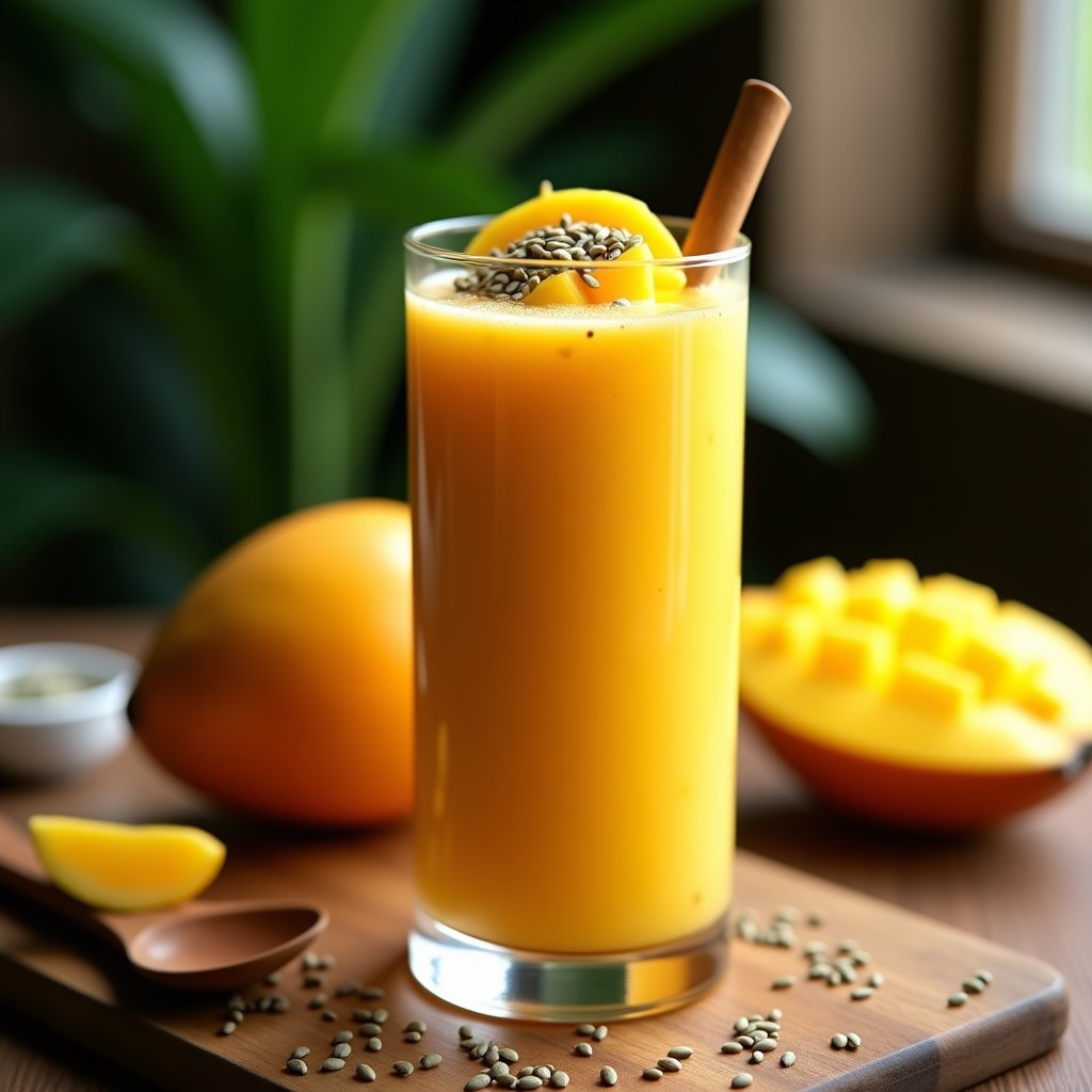 Batido de Cáñamo y Mango: Bebida Alta en Omega-3 y Energética en 5 Minutos