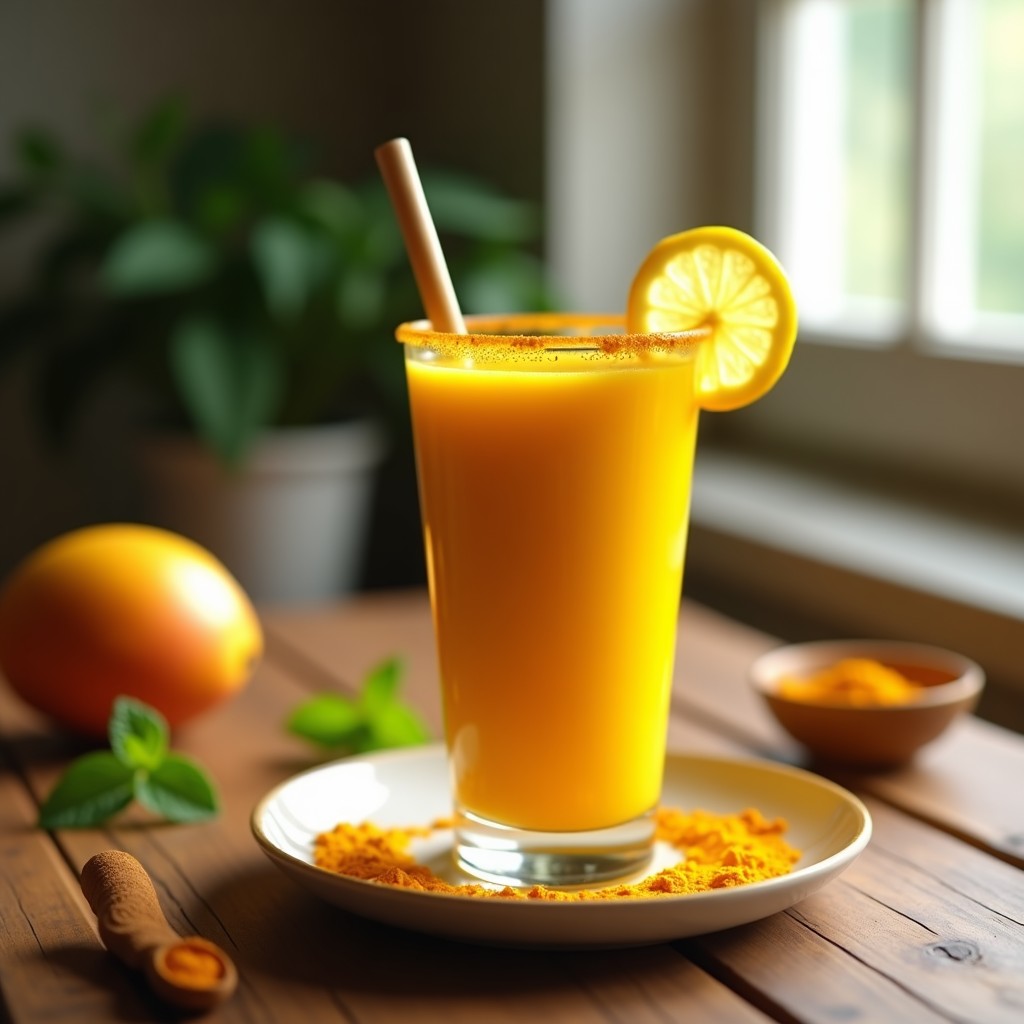 Batido de Cúrcuma y Mango: Bebida Antiinflamatoria y Detox para Empezar el Día