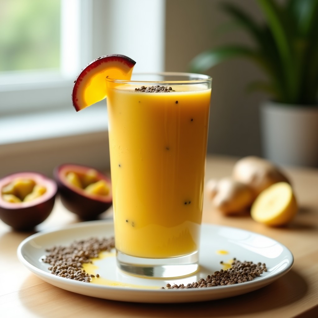 Batido de Maracuyá y Jengibre: Receta Energizante y Digestiva en 5 Minutos