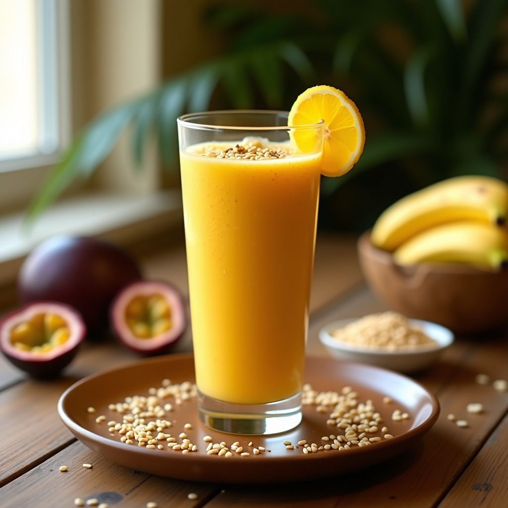 Batido de Maracuyá y Leche de Cocos: Bebida Brasilera Sin Lactosa y Energizante